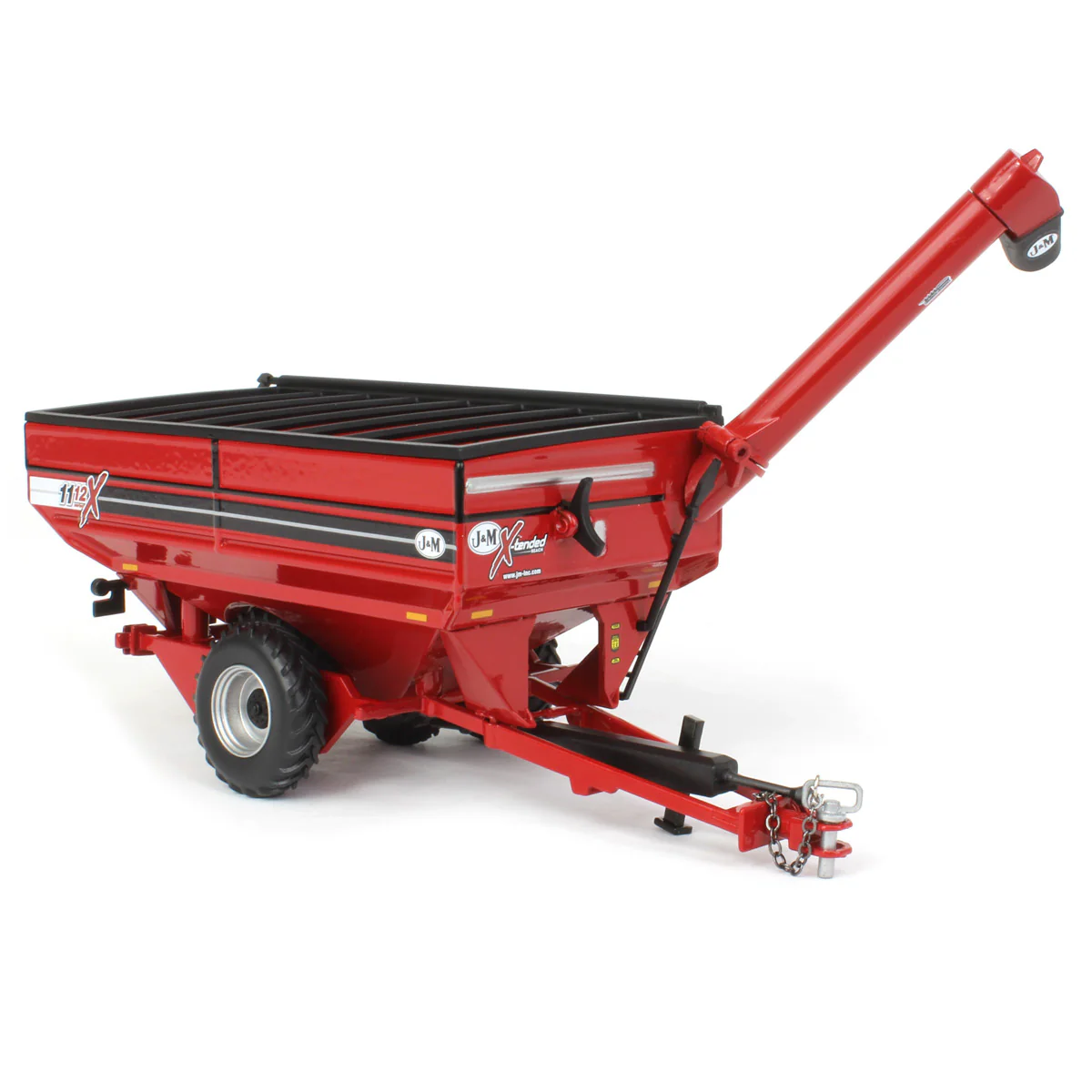 1/64 Red J&M 1112 X-Tended Reach Grain Cart with Tandem Walking Duals - Image 2