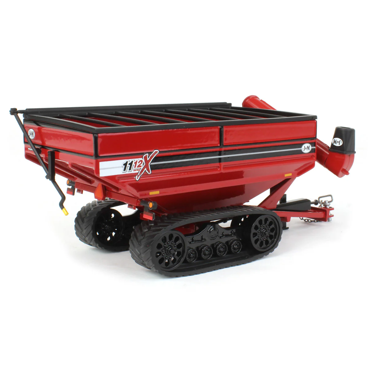 1/64 Red J&M 1112 X-Tended Reach Grain Cart with Tracks - Image 3