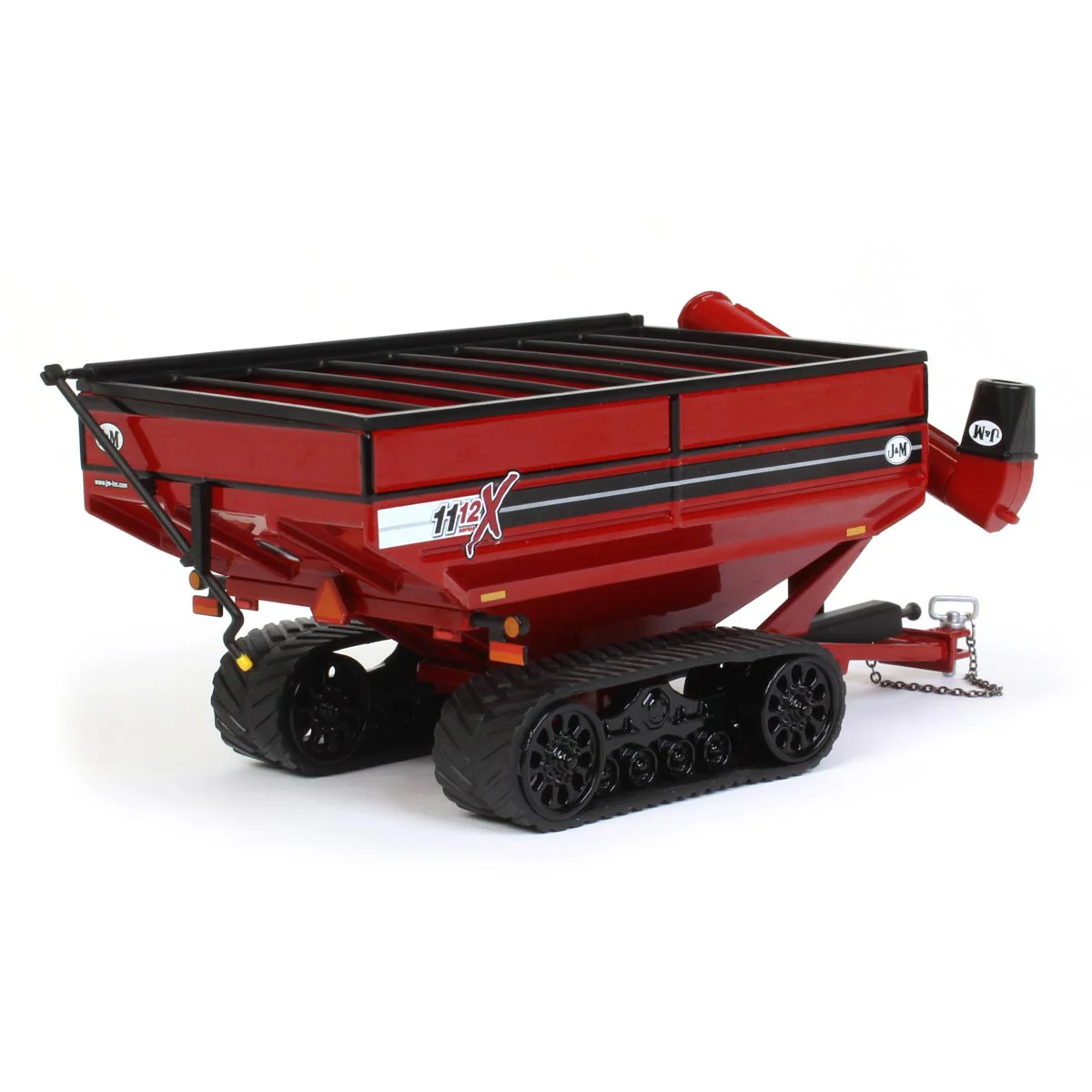 1/64 Red J&M X1112 Grain Cart on Tracks - Image 3