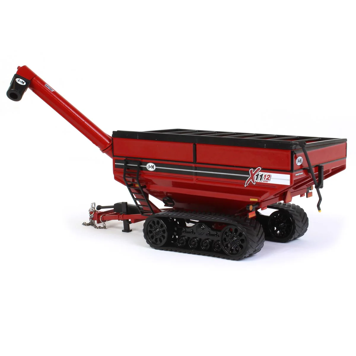 1/64 Red J&M X1112 Grain Cart on Tracks - Image 4