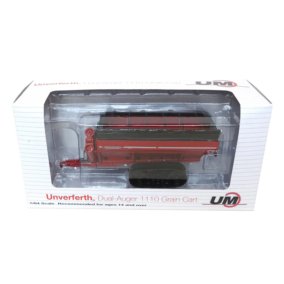 1/64 Red Unverferth Dual-Auger 1110 Grain Cart on Tracks by SpecCast - Image 2