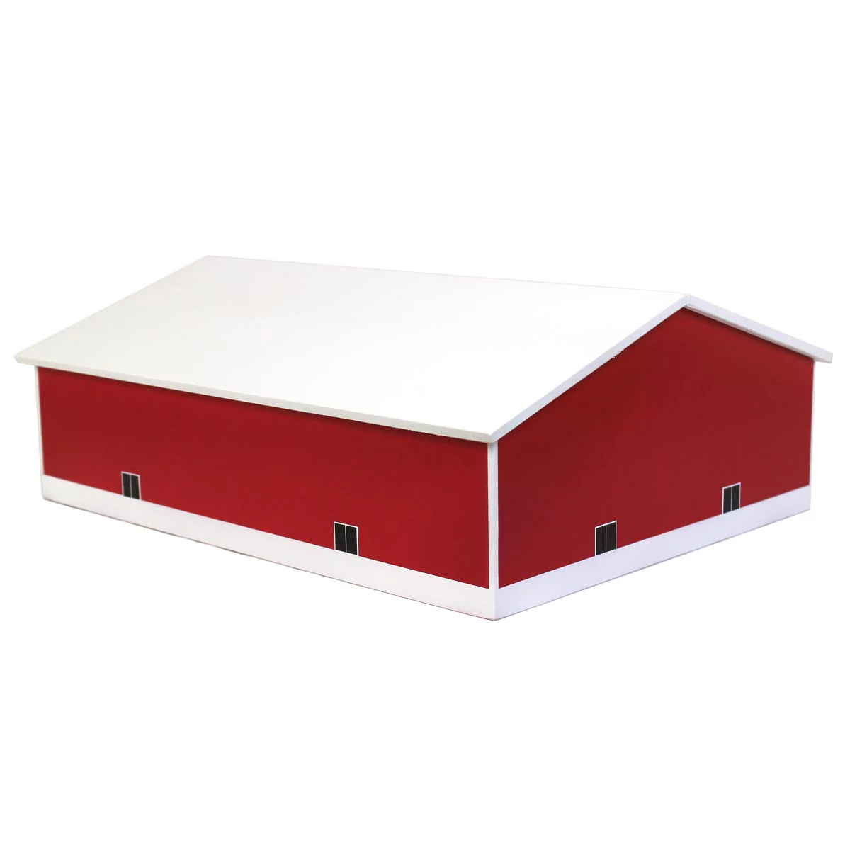 1/64 Red & White 2 Door 60ft x 80ft Wooden Tractor or Truck Shop - Image 3