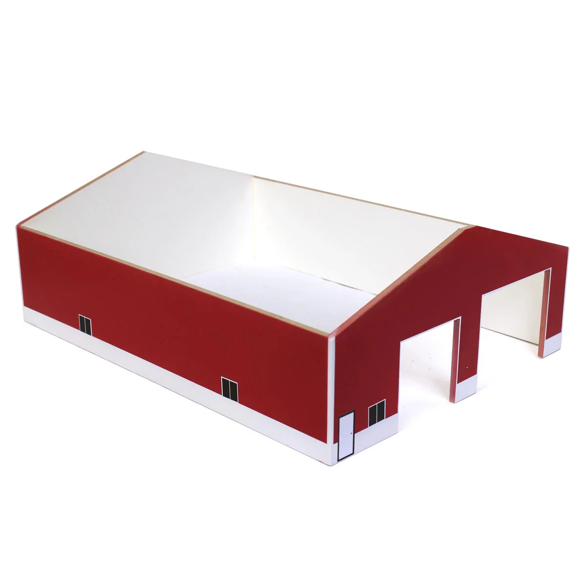 1/64 Red & White 2 Door 60ft x 80ft Wooden Tractor or Truck Shop - Image 4