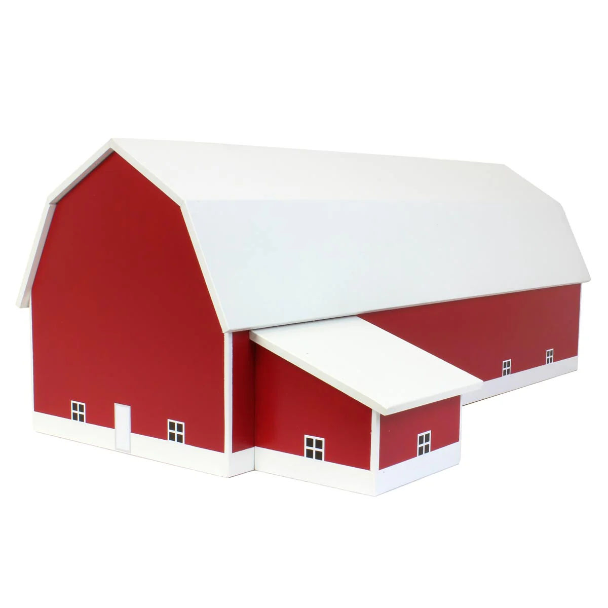 1/64 Red & White 60ft x 120ft Wooden Dairy Barn with Milk House - Image 2