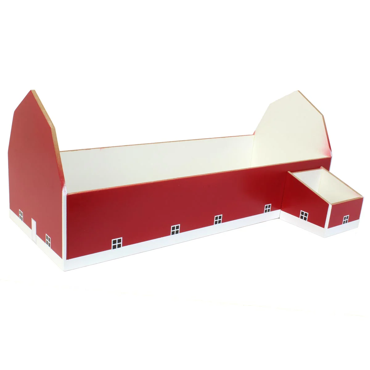 1/64 Red & White 60ft x 120ft Wooden Dairy Barn with Milk House - Image 4