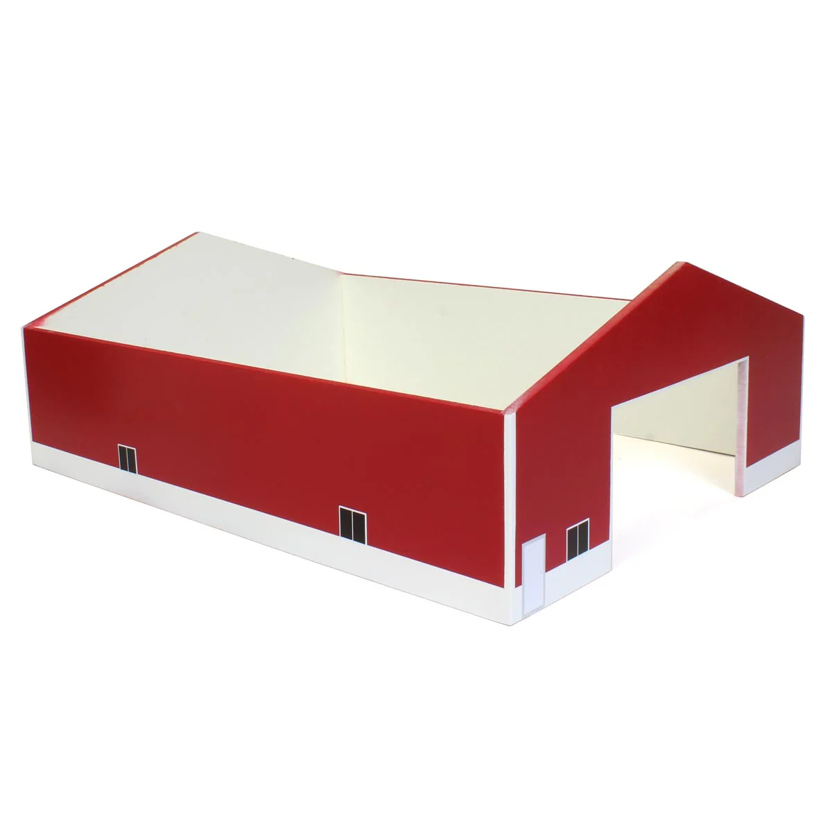 1/64 Red & White 60ft x 80ft Wooden Implement Shed - Image 3