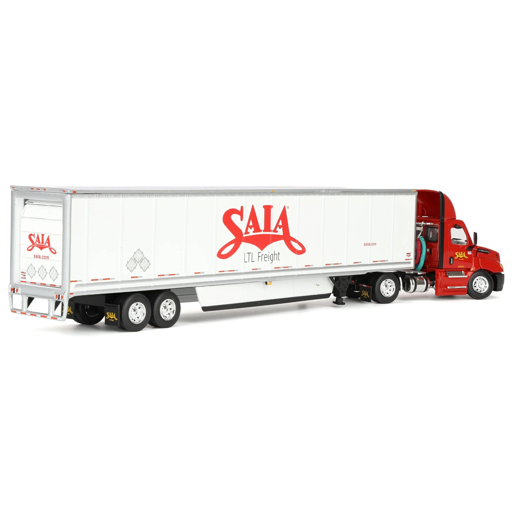 1/64 SAIA Freightliner 2018 Cascadia Day Cab Semi Truck with Wabash 53' Duraplate Dry Goods Trailer, DCP by First Gear - Image 3