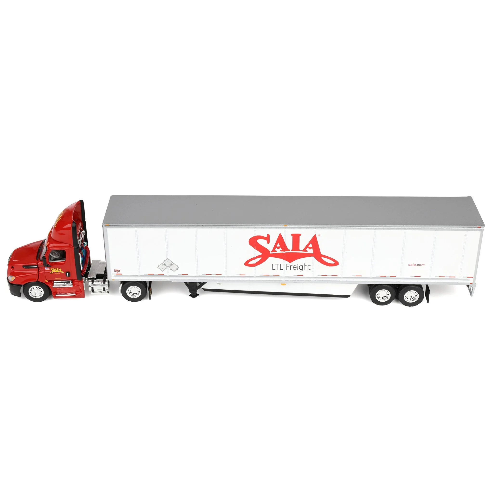 1/64 SAIA Freightliner 2018 Cascadia Day Cab Semi Truck with Wabash 53' Duraplate Dry Goods Trailer, DCP by First Gear - Image 5