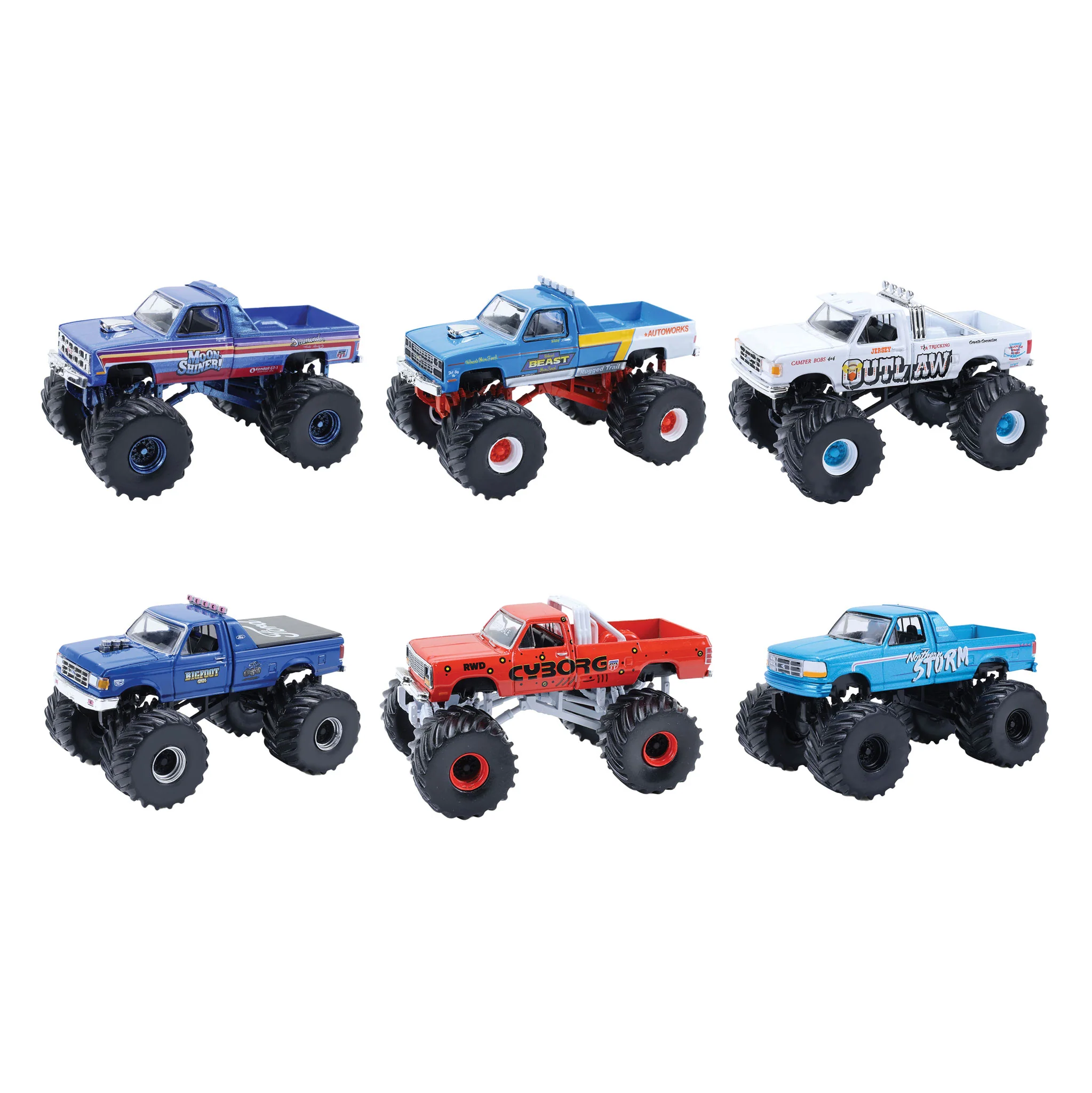 1/64 Sealed Set of (6) Kings of Crunch Series 16 Monster Trucks by GreenLight Collectibles