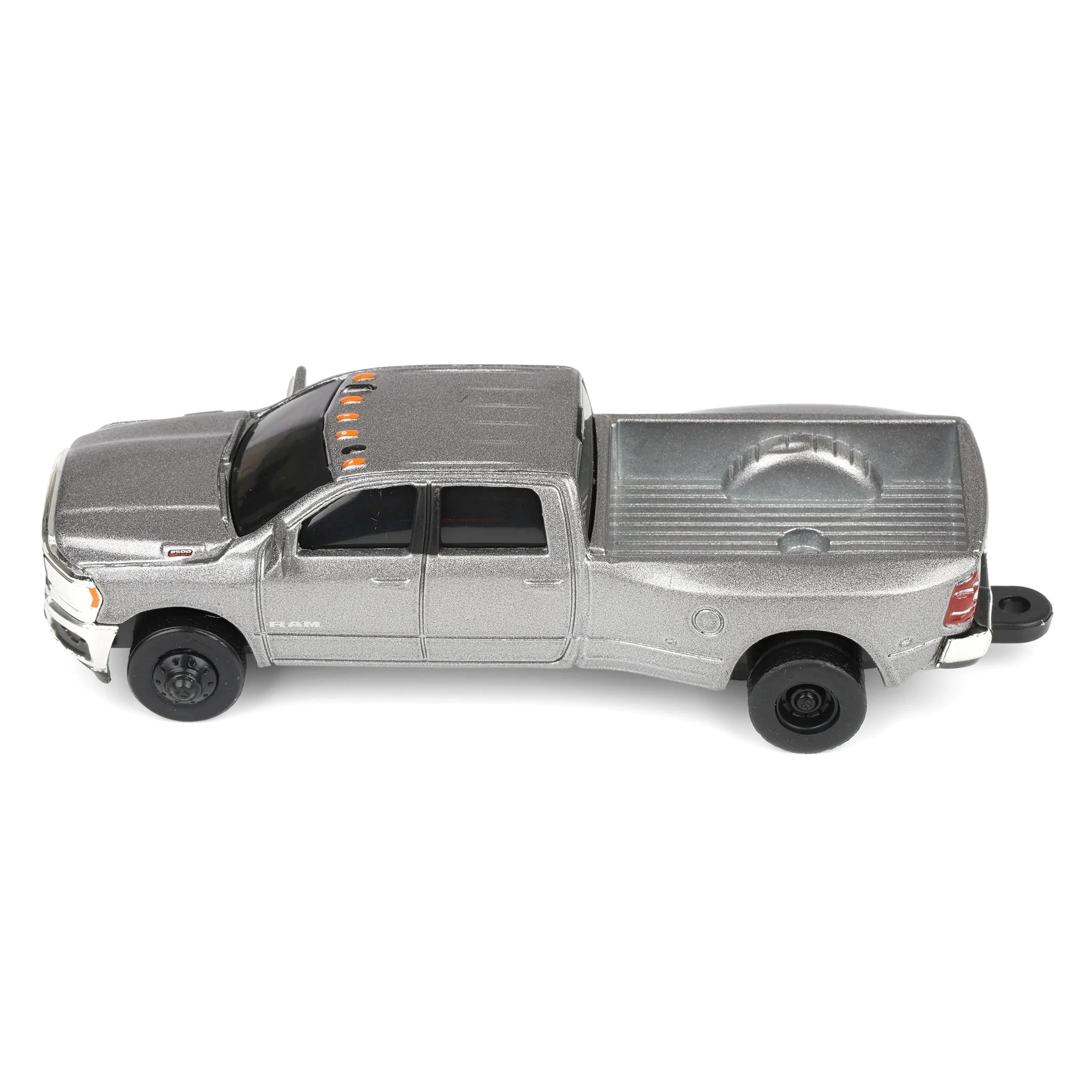 1/64 Silver RAM 3500 Dually Pickup Truck, ERTL Collect N Play - Image 5
