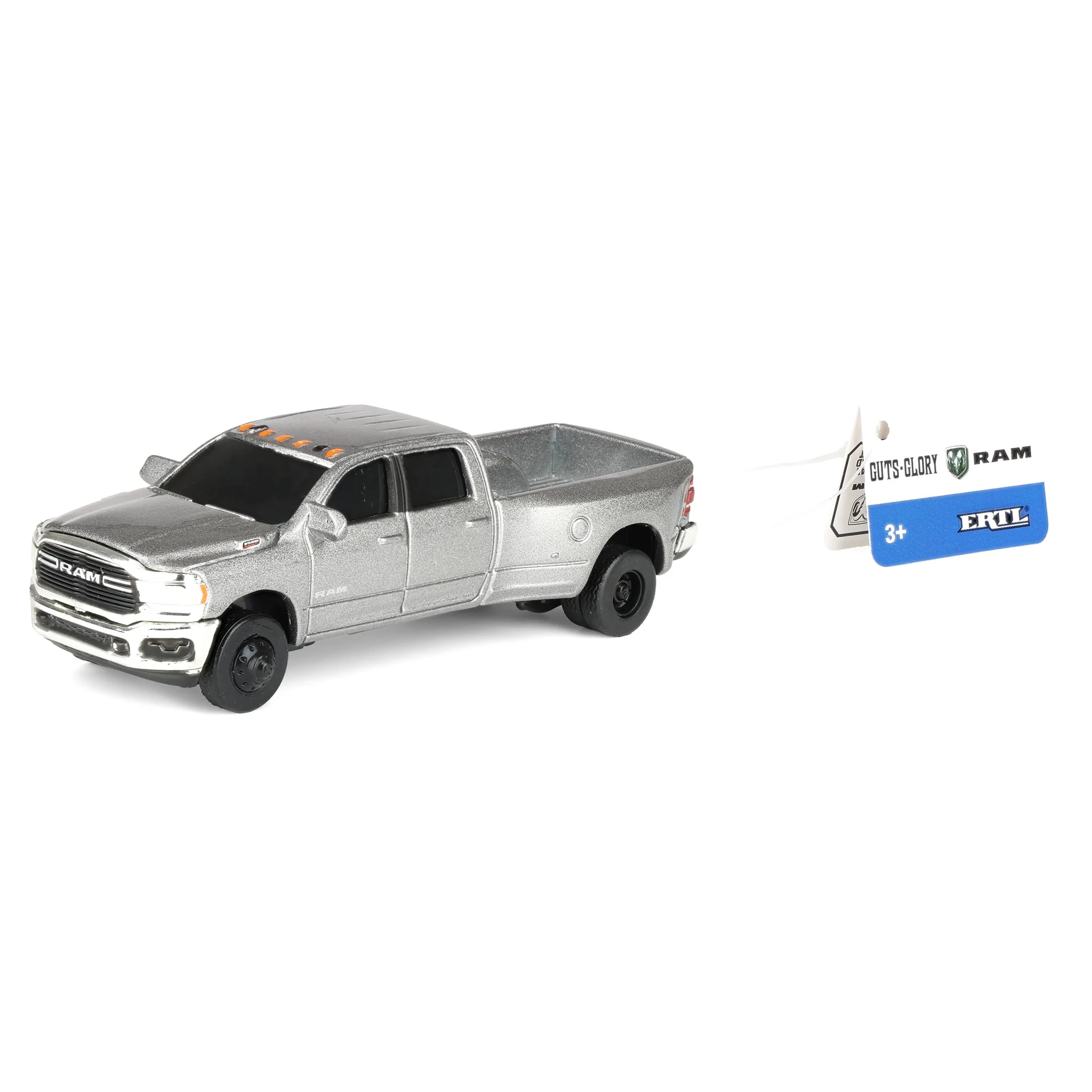 1/64 Silver RAM 3500 Dually Pickup Truck, ERTL Collect N Play - Image 6