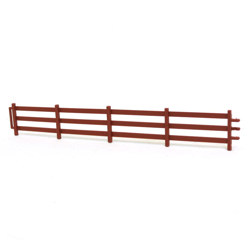 1/64 Brown 3 Rail Fence 6in Sections, 6 Pack - Image 3