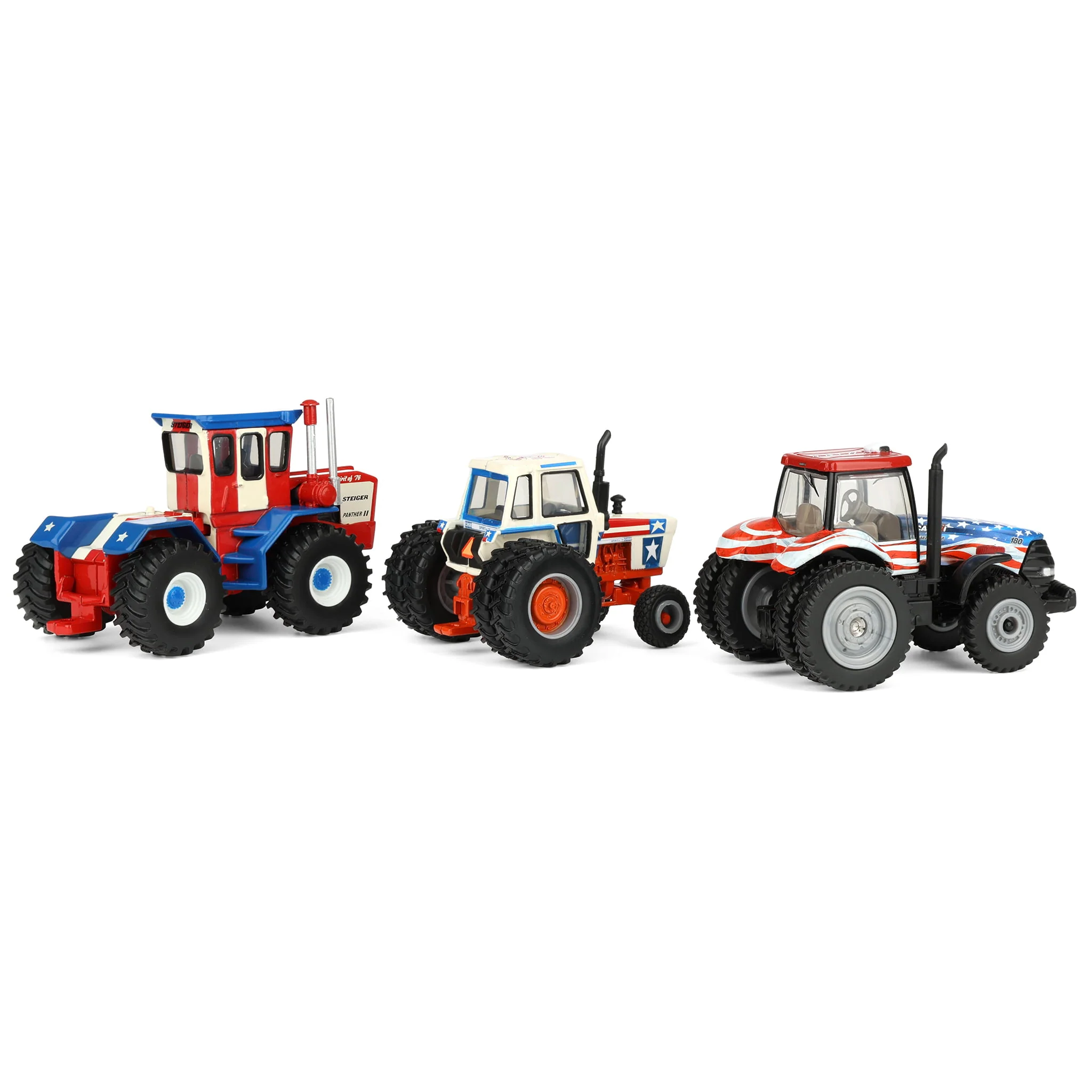 1/64 Steiger Panther II, Case 1570, & Case IH Magnum 180 Stars & Stripes Tractor Set by ERTL, USA 250 - Image 3