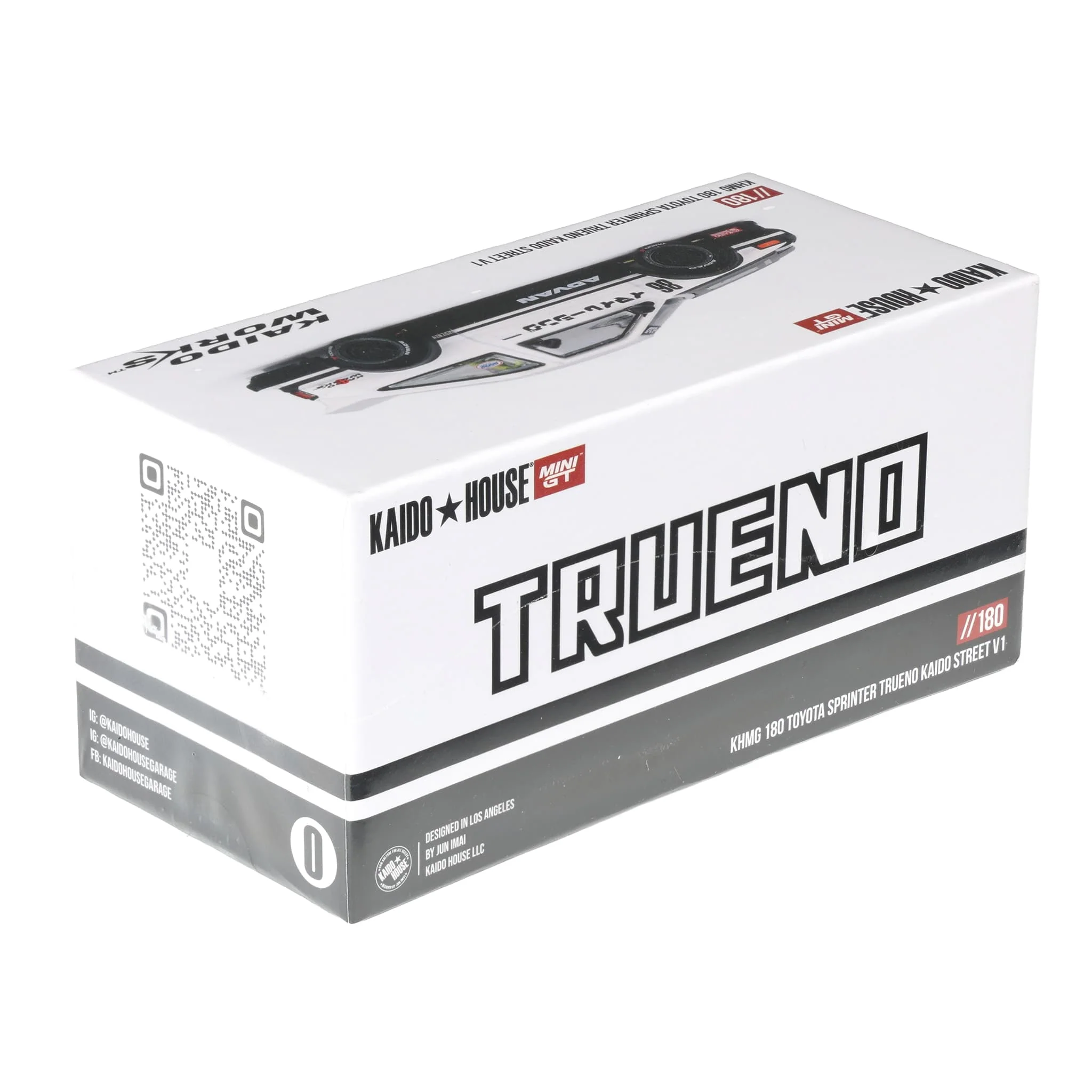 1/64 Toyota AE86 Sprinter Trueno, Kaido Street V1, White, Kaido House x Mini GT - Image 3
