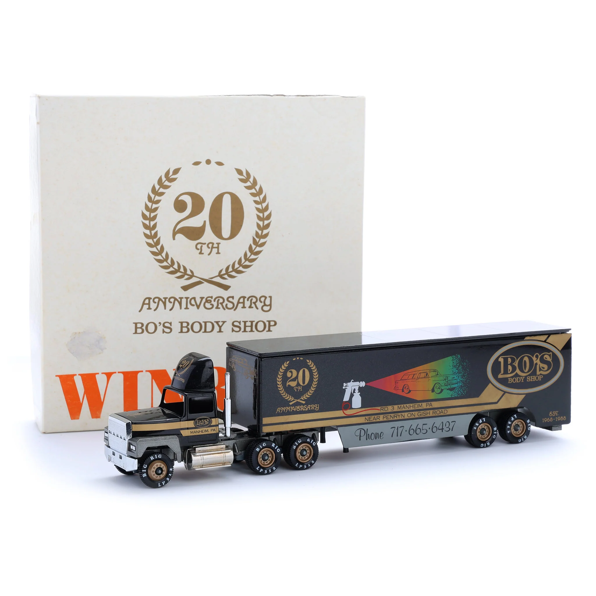 1/64 Winross Truck, Bo's Body Shop, Manheim, PA