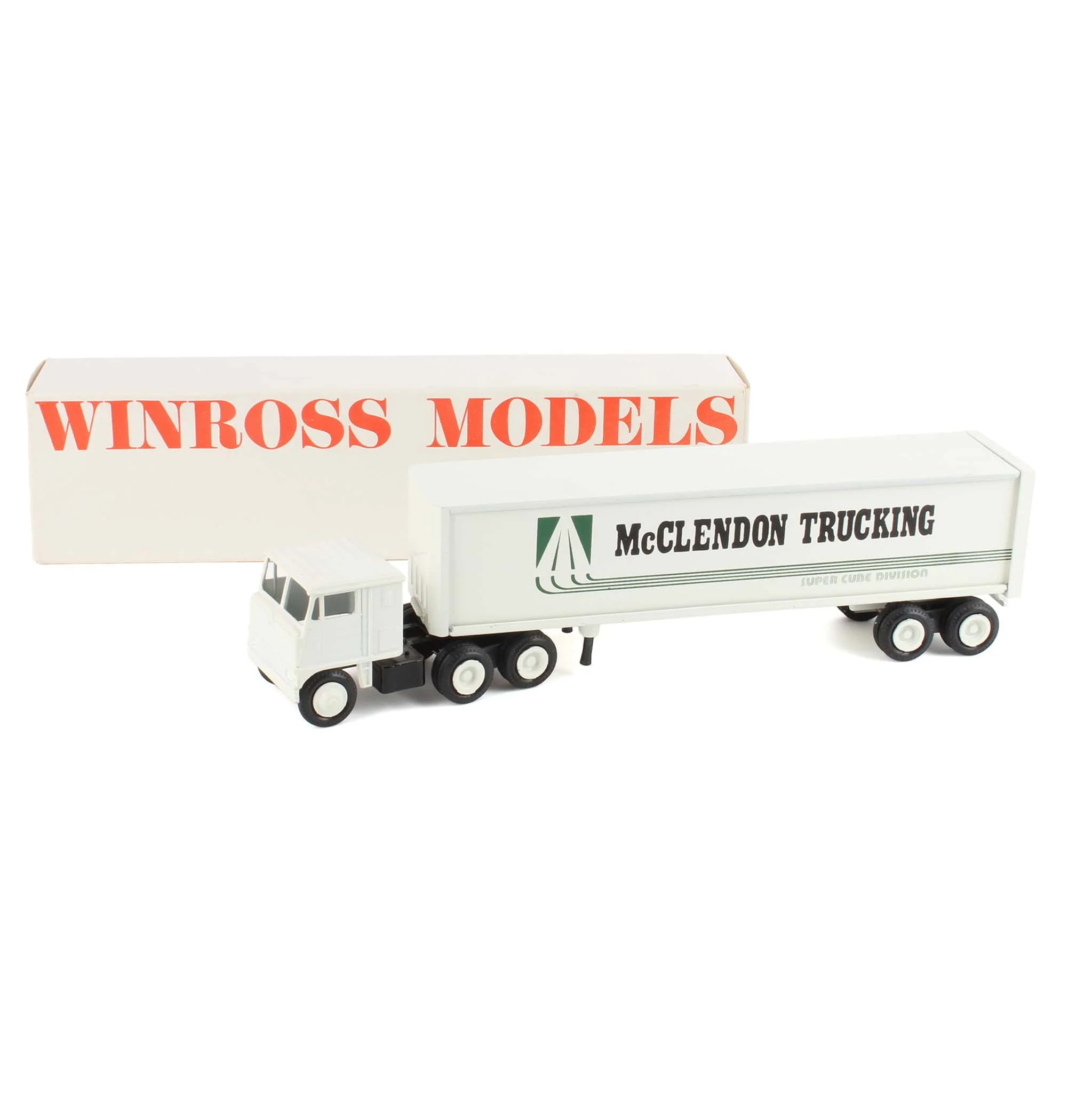 1/64 Semi Truck with Box Trailer by Winross, McClendon Trucking