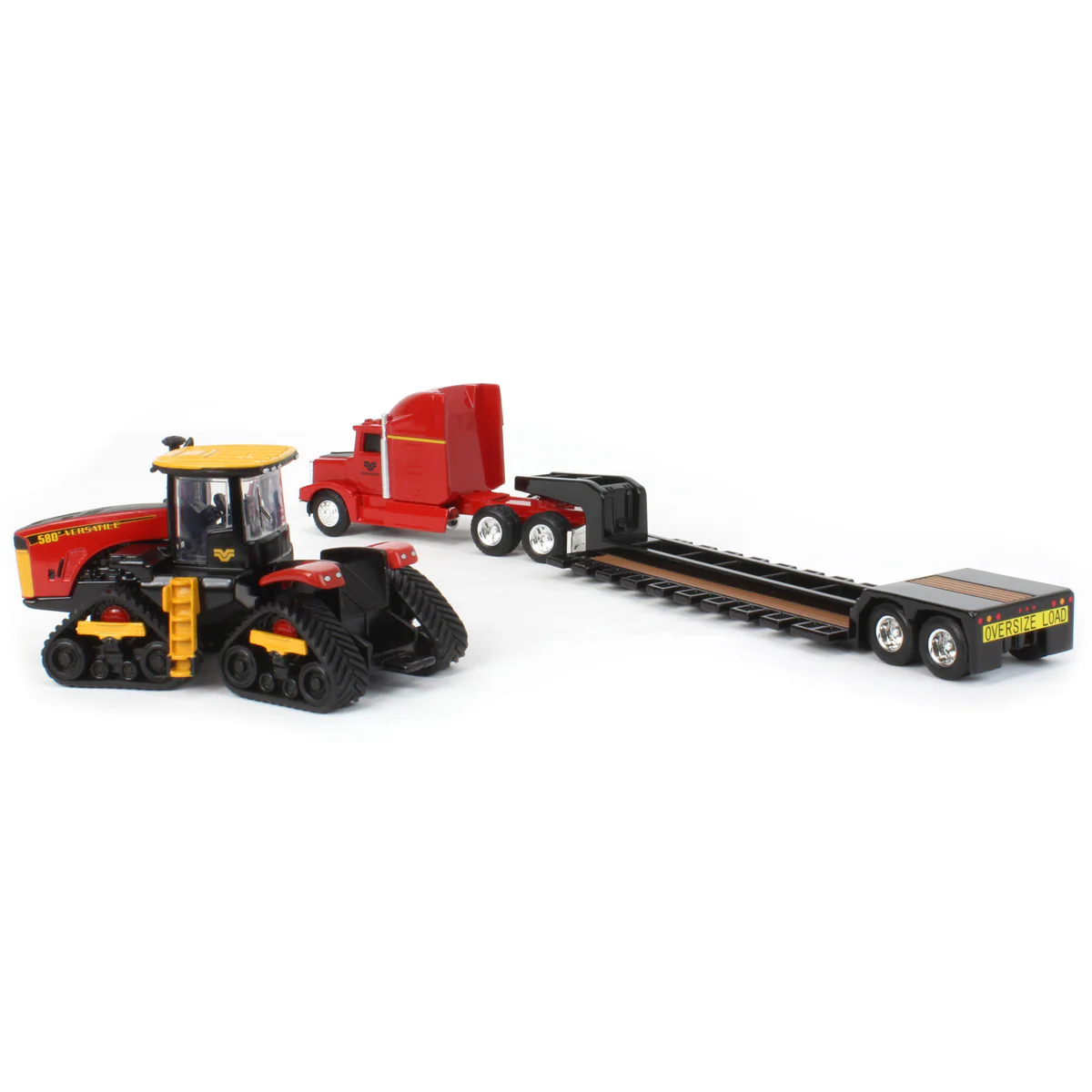1/64 Versatile 580DT Track Tractor & Semi Truck with Lowboy Trailer, ERTL Prestige Collection - Image 4
