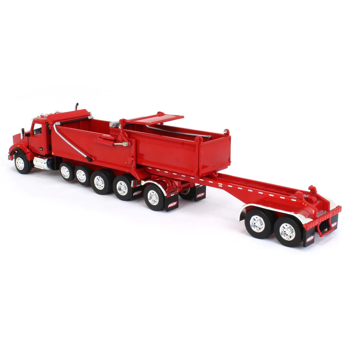 1/64 Viper Red Kenworth T880 Rogue Dump Truck with Rogue Transfer Dump Trailer, DCP by First Gear - Image 4
