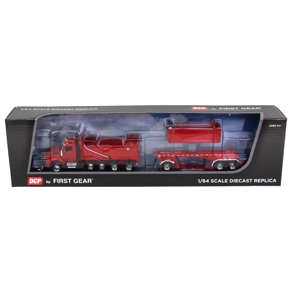1/64 Viper Red Kenworth T880 Rogue Dump Truck with Rogue Transfer Dump Trailer, DCP by First Gear - Image 7