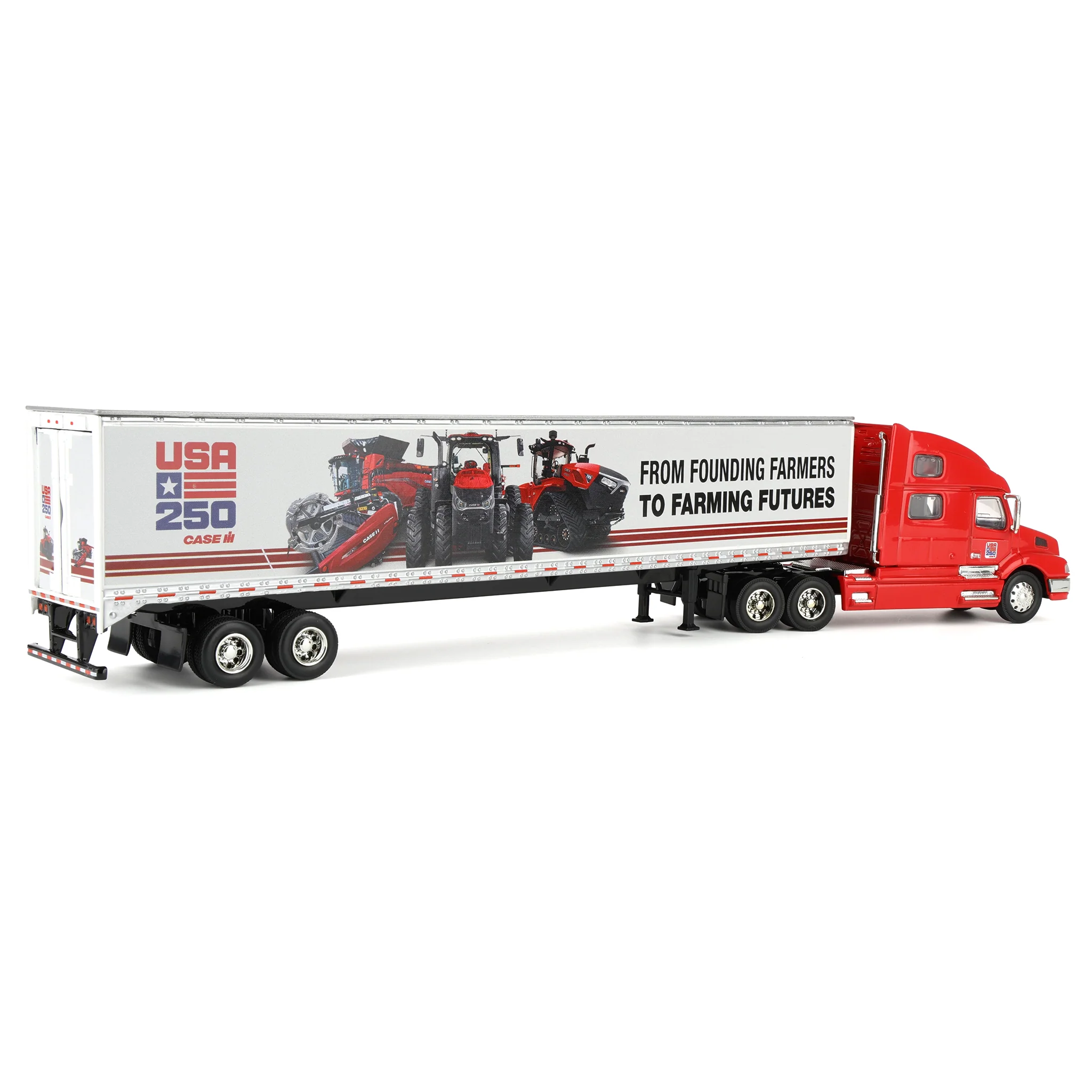 1/64 Volvo 770 Semi Truck with Box Trailer by SpecCast, Case IH USA "Commemorating 250 Years" - Image 3