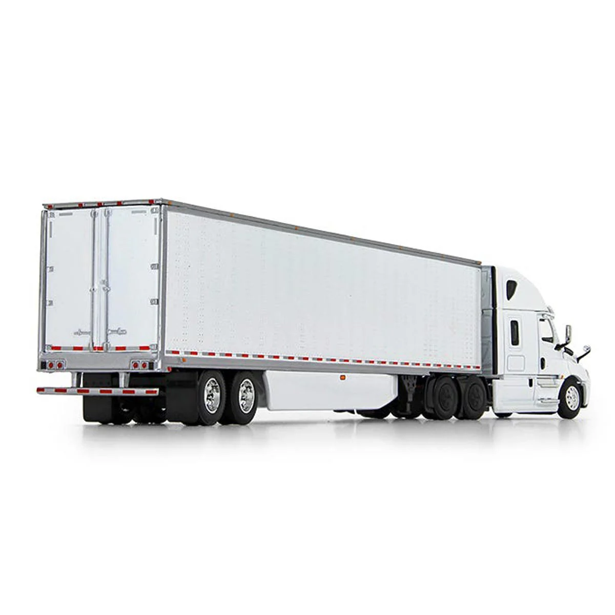 1/64 White 2018 Freightliner Cascadia Semi Truck with Sleeper & Utility Trailer with Skirts, DCP by First Gear - Image 2
