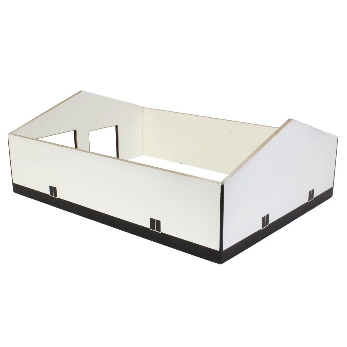 1/64 White & Black 2 Door 60ft x 80ft Wooden Tractor or Truck Shop - Image 3