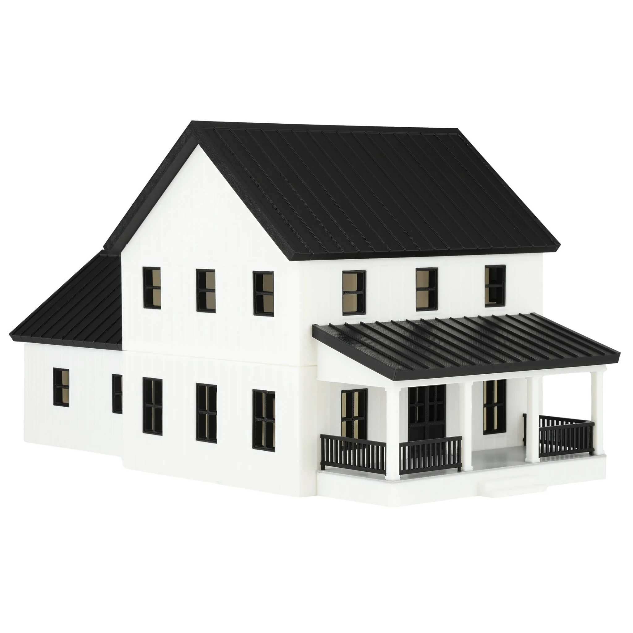 1/64 White & Black Modern Farmhouse by REVD Toys, 3D Printed