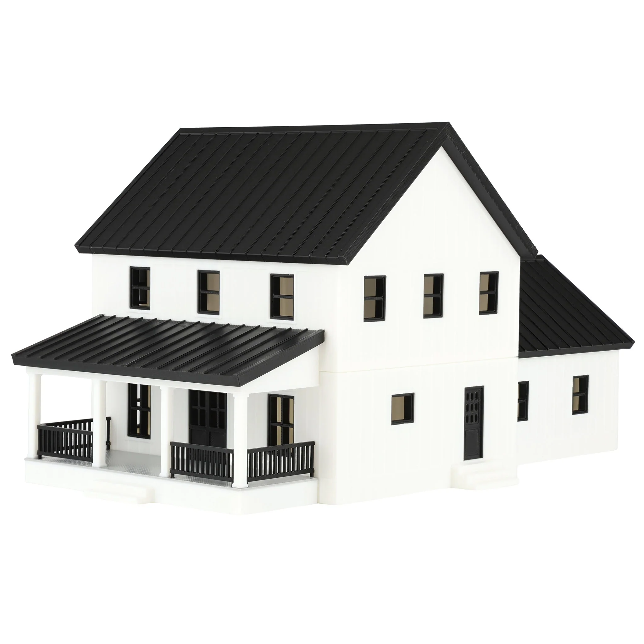 1/64 White & Black Modern Farmhouse by REVD Toys, 3D Printed - Image 2