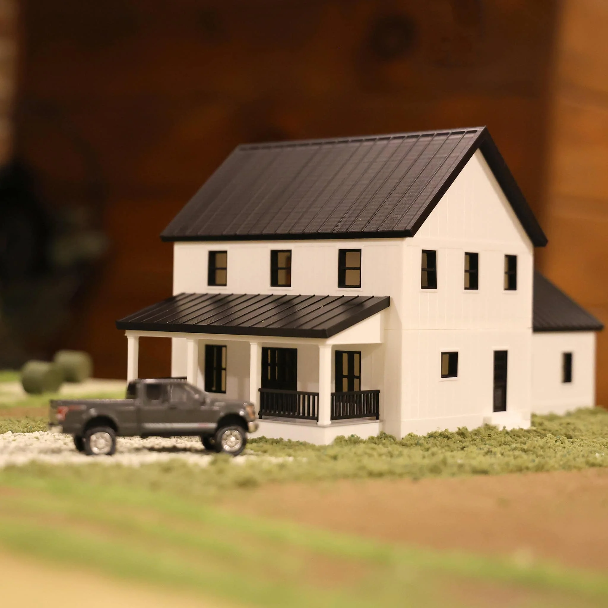 1/64 White & Black Modern Farmhouse by REVD Toys, 3D Printed - Image 8