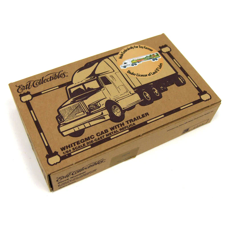 1/64 Land O'Lakes White GMC Semi Truck with Box Trailer by ERTL, Toy Farmer Exclusive - Image 3