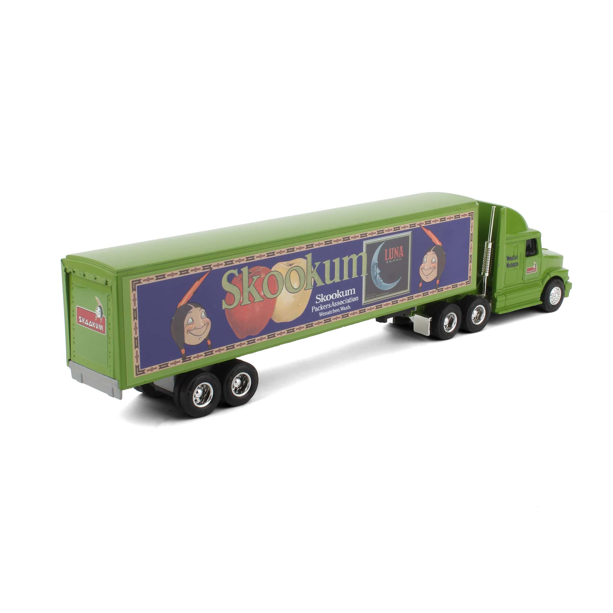 1/64 White GMC Integral Sleeper & Trailer, Skookum Apple Washington deco by ERTL - Image 3