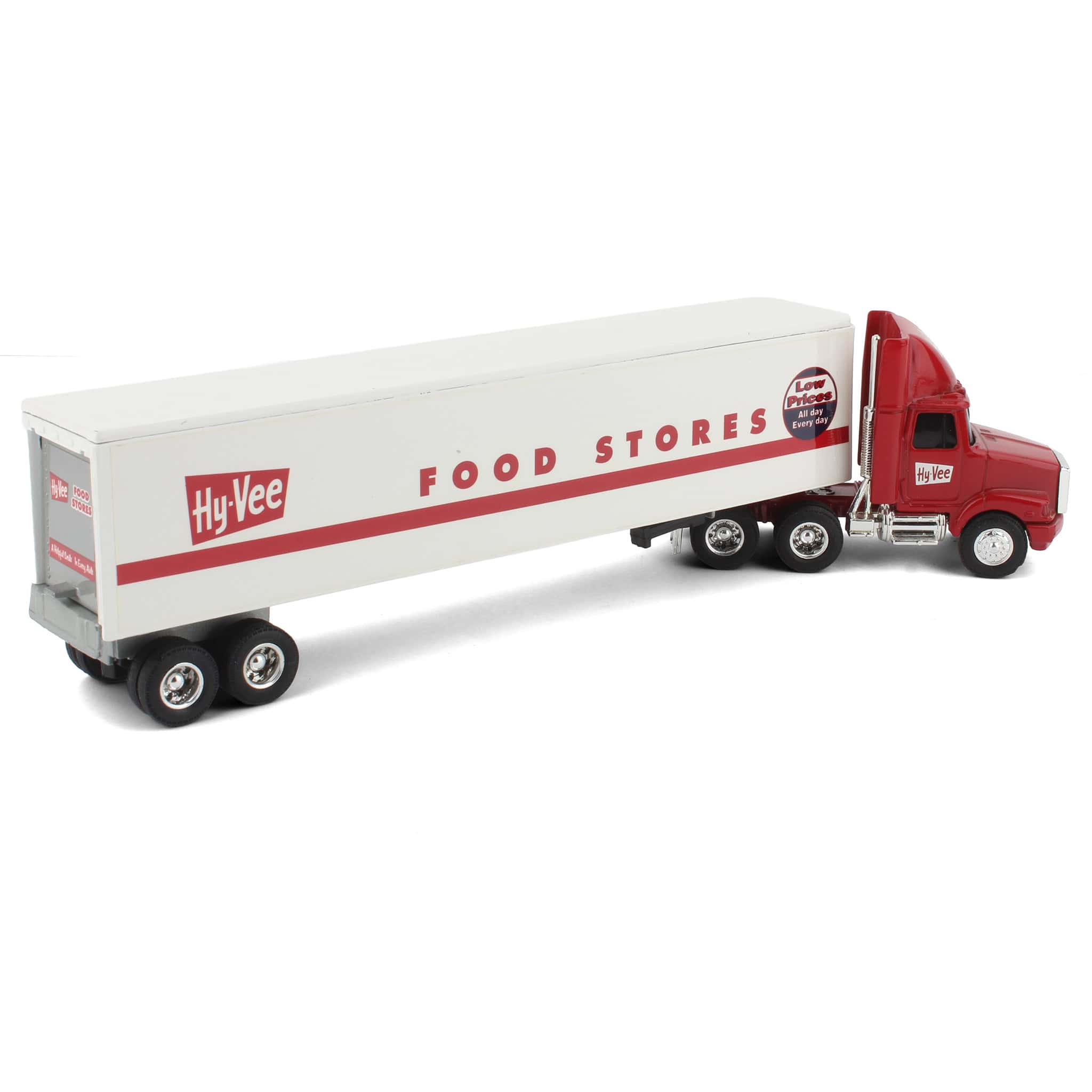 1/64 White GMC Truck with Cab & Hy-Vee Food Stores Box Trailer - Image 2