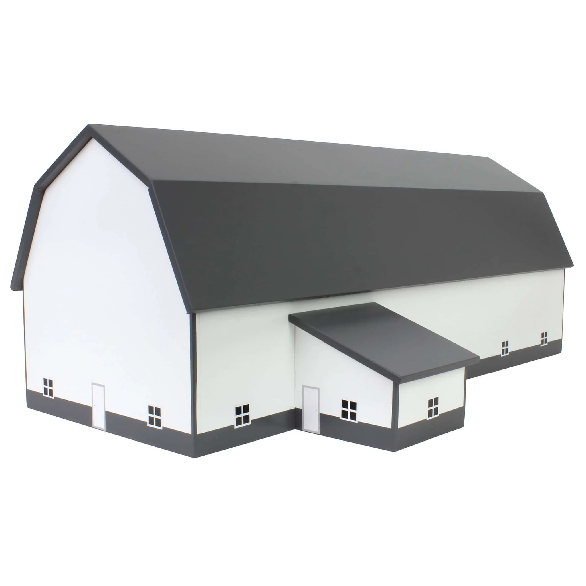 1/64 White & Gray 60ft x 120ft Wooden Dairy Barn with Milk House - Image 2