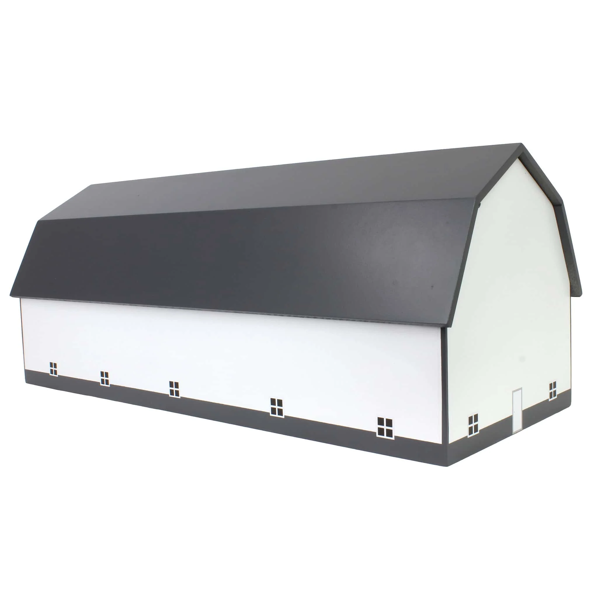 1/64 White & Gray 60ft x 120ft Wooden Dairy Barn with Milk House - Image 3