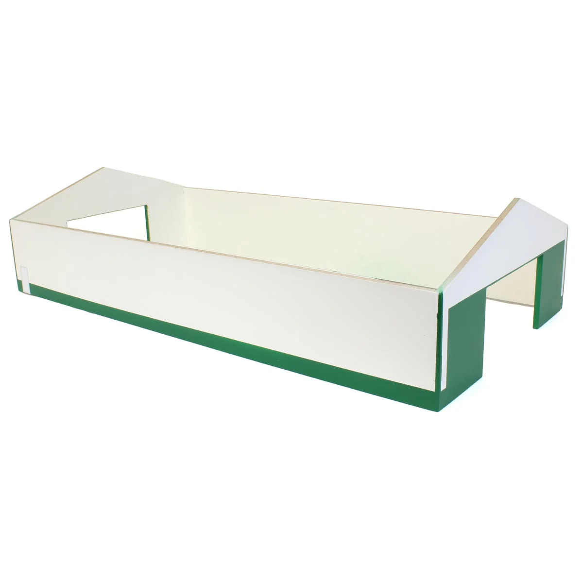 1/64 White & Green 1 Door 60ft x 120ft Wooden Tractor or Truck Shop - Image 4
