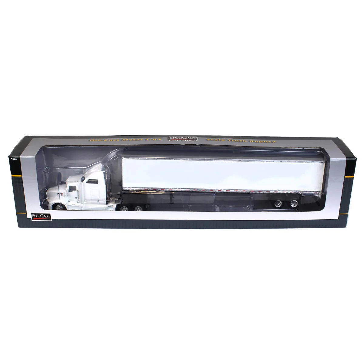 1/64 White Kenworth T660 Sleeper & Trailer with Double Rear Doors - Image 5