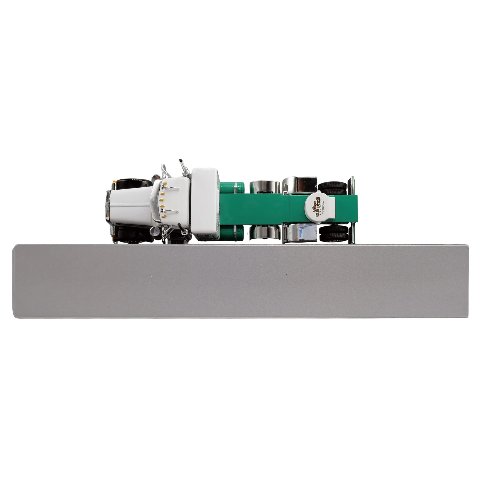 1/64 White Peterbilt 379 Semi Truck with Van Dyke Trucking Curtain-Side Trailer, DCP by First Gear - Image 4