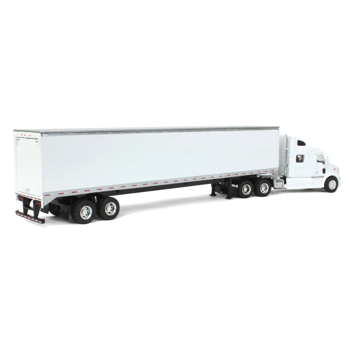 1/64 White Peterbilt 387 with Sleeper and 53' Trailer with Single Rear Door - Image 3