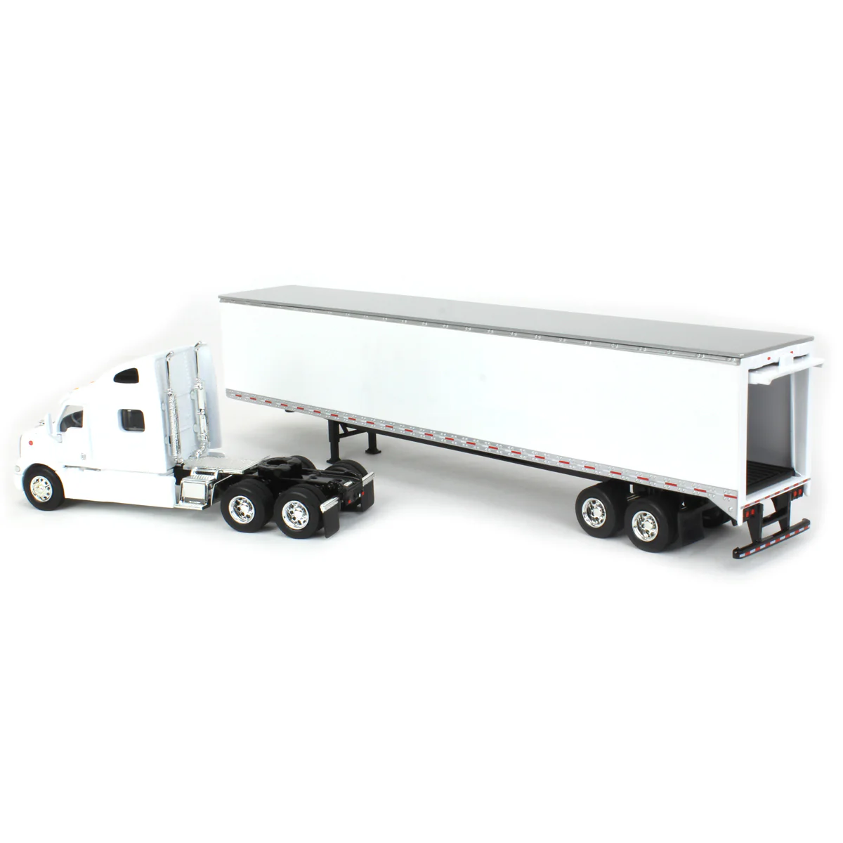 1/64 White Peterbilt 387 with Sleeper and 53' Trailer with Single Rear Door - Image 4