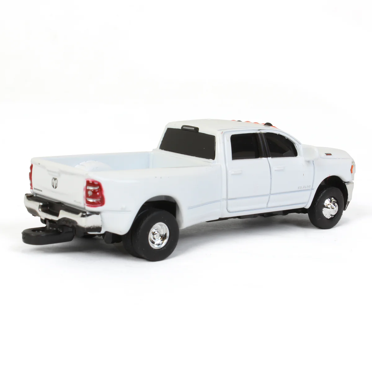 1/64 White RAM 3500 Dually Pickup Truck, ERTL Collect N Play - Image 3
