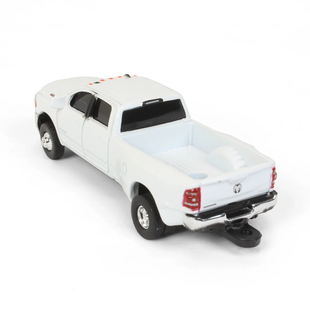 1/64 White RAM 3500 Dually Pickup Truck, ERTL Collect N Play - Image 4