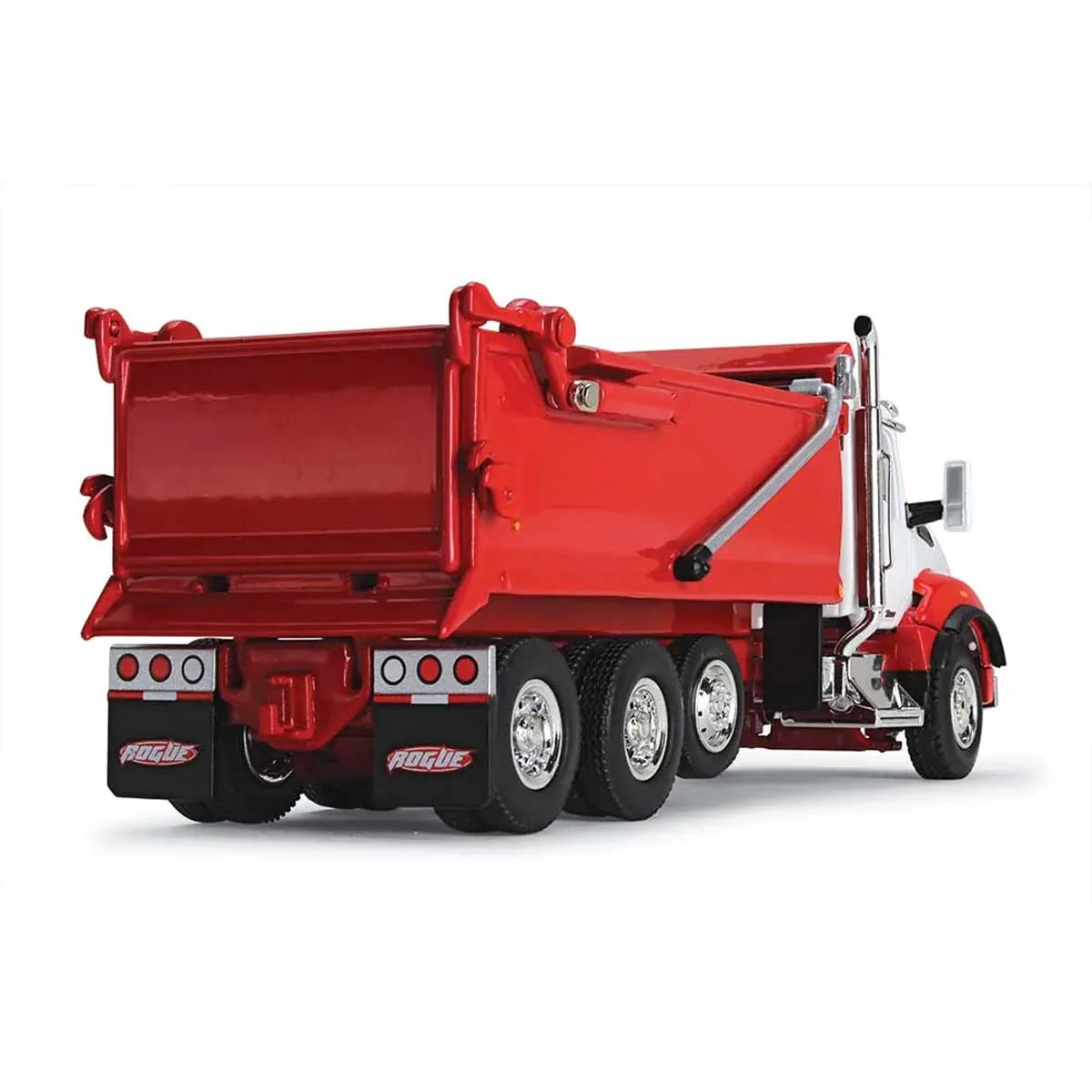 1/64 White & Viper Red Kenworth T880 Rogue Dump, DCP by First Gear - Image 2
