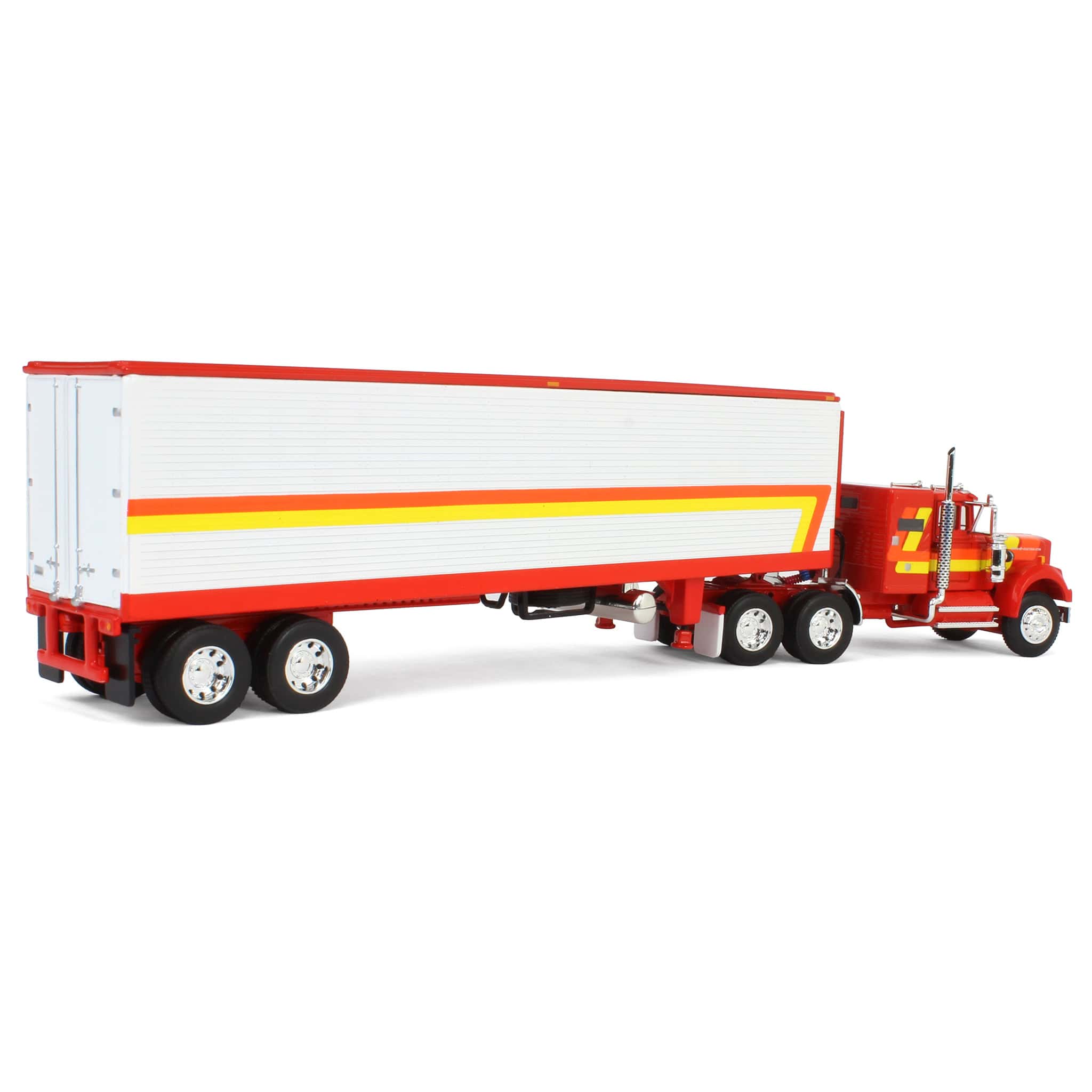 1/64 White Western Star 4900 with Vintage Reefer Trailer, DCP by First Gear - Image 3