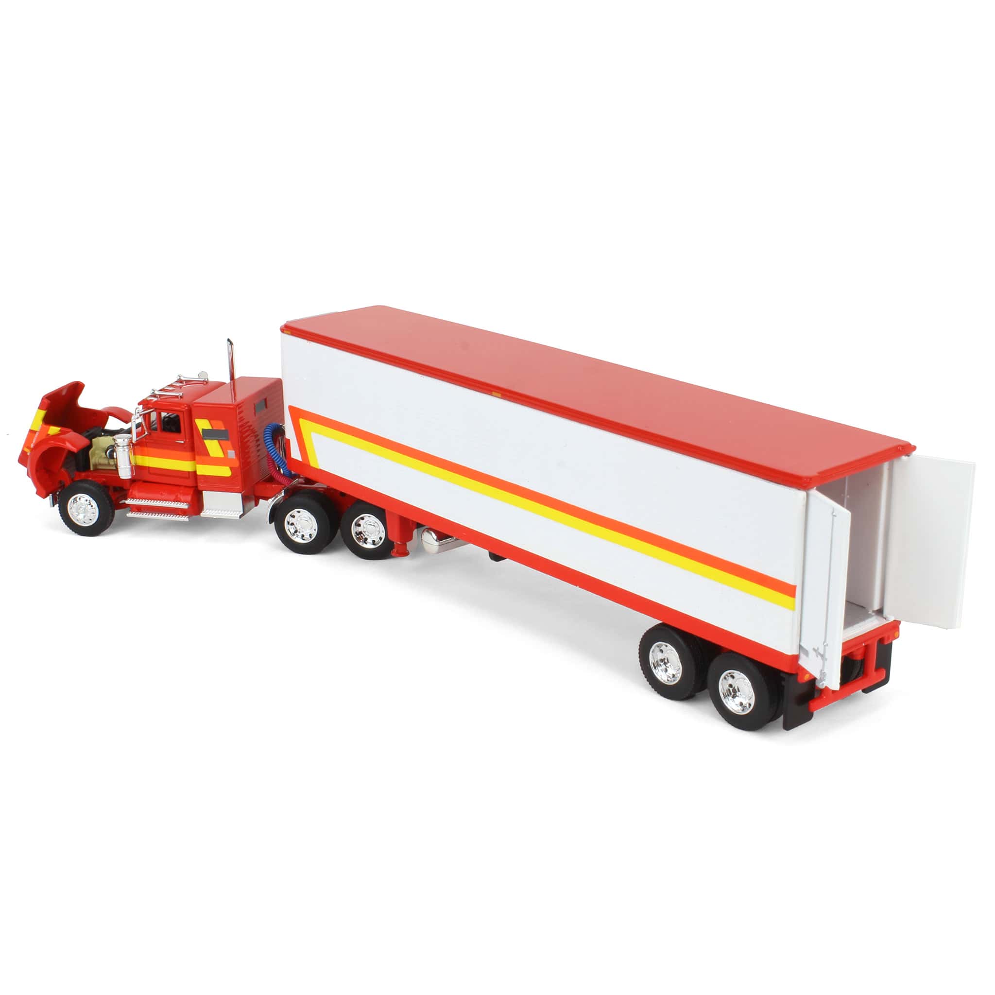 1/64 White Western Star 4900 with Vintage Reefer Trailer, DCP by First Gear - Image 4