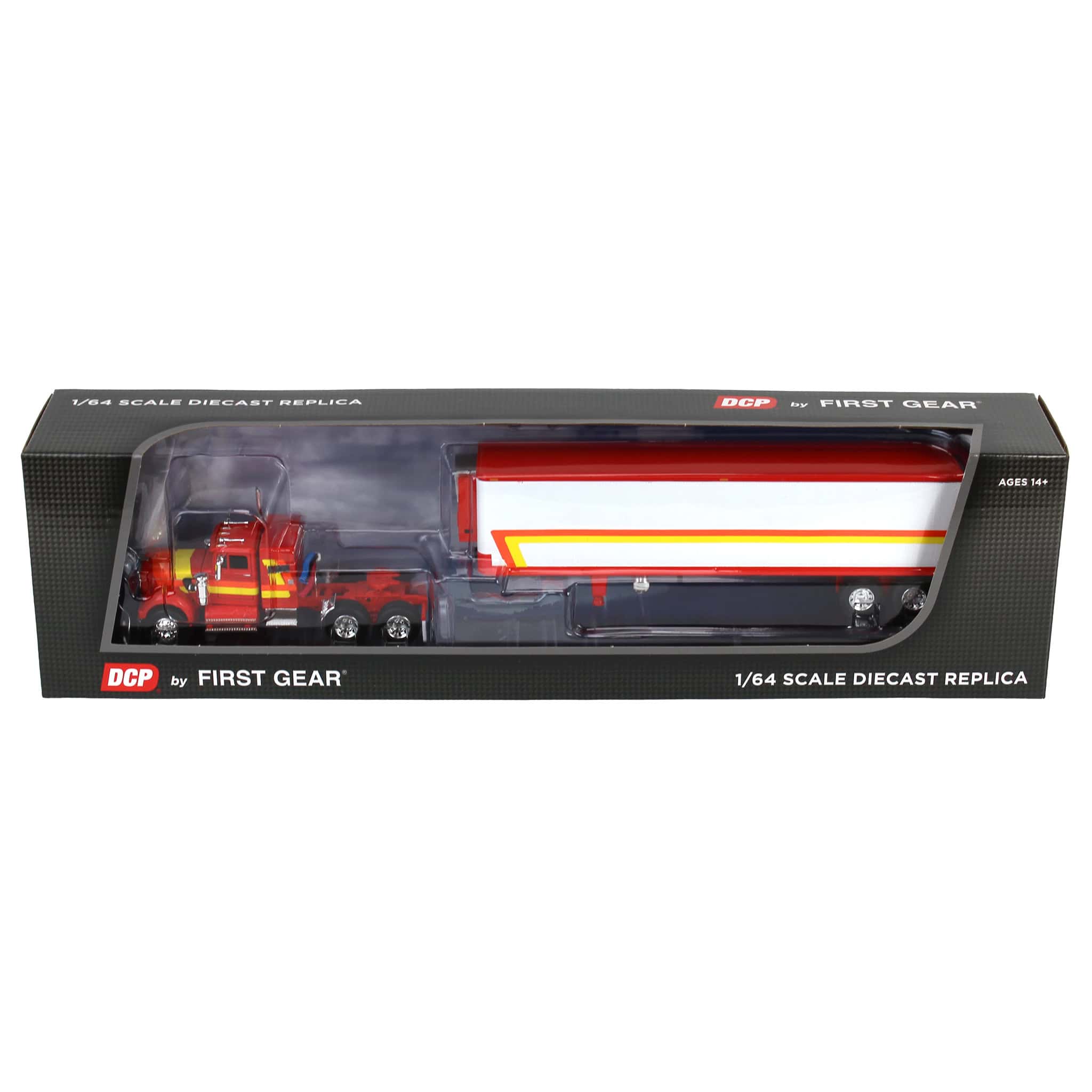 1/64 White Western Star 4900 with Vintage Reefer Trailer, DCP by First Gear - Image 5