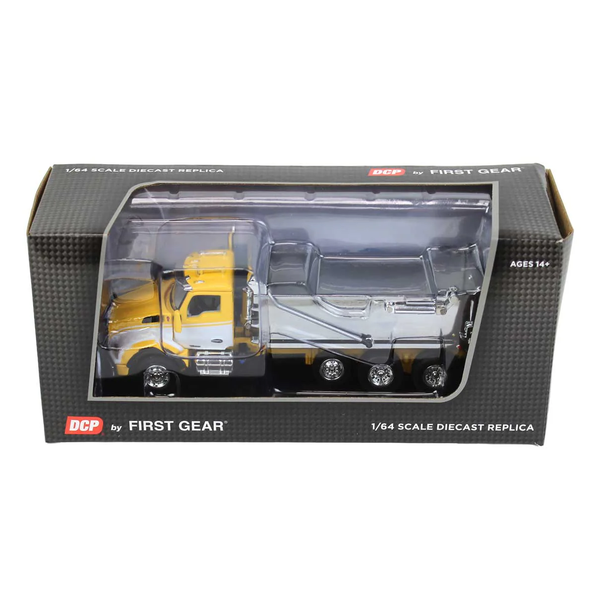 1/64 Yellow/White/Chrome Kenworth T880 Rogue Dump Truck, DCP by First Gear - Image 5