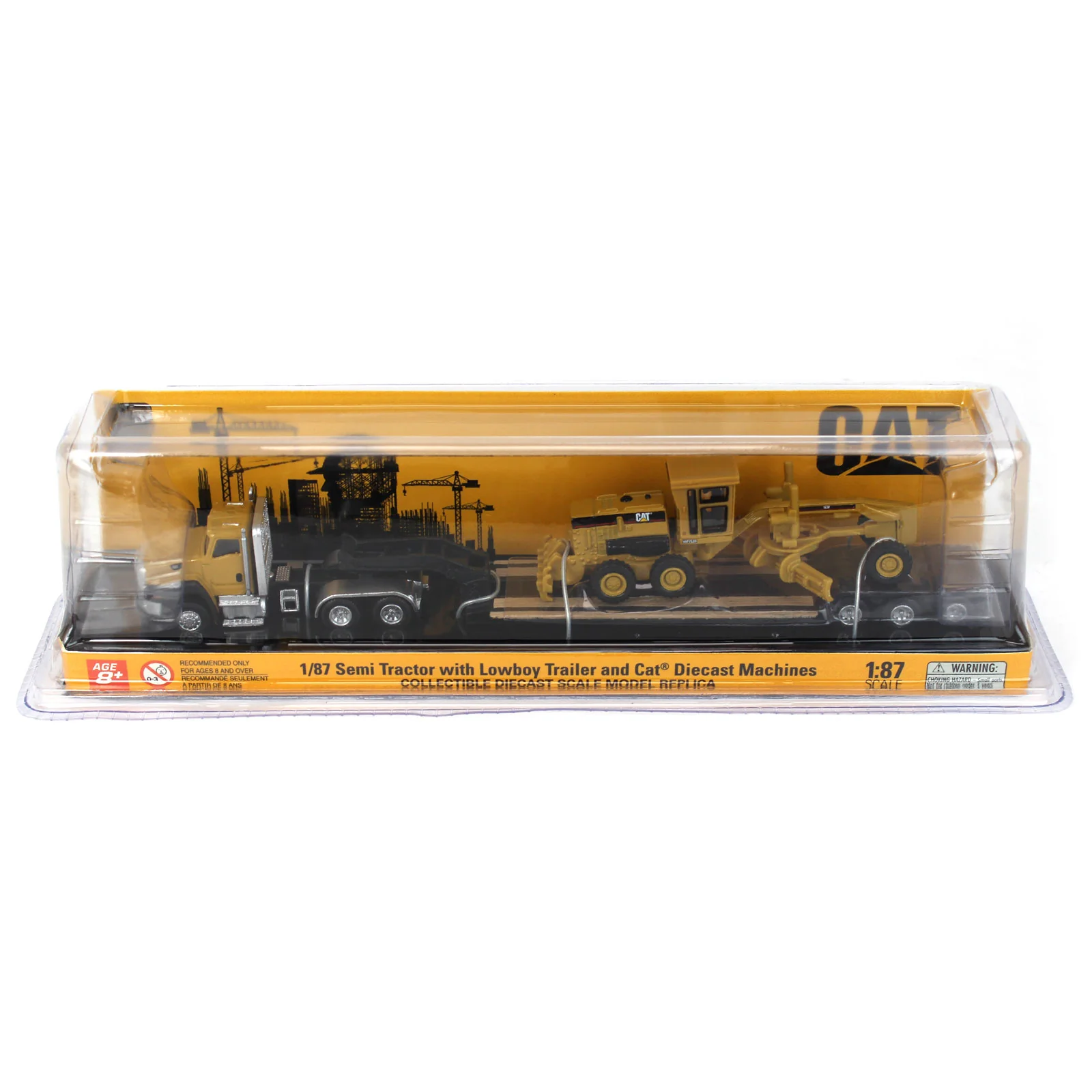 1/87 Caterpillar CT660 Day Cab with Lowboy Trailer & 163H Motor Grader by Diecast Masters - Image 9
