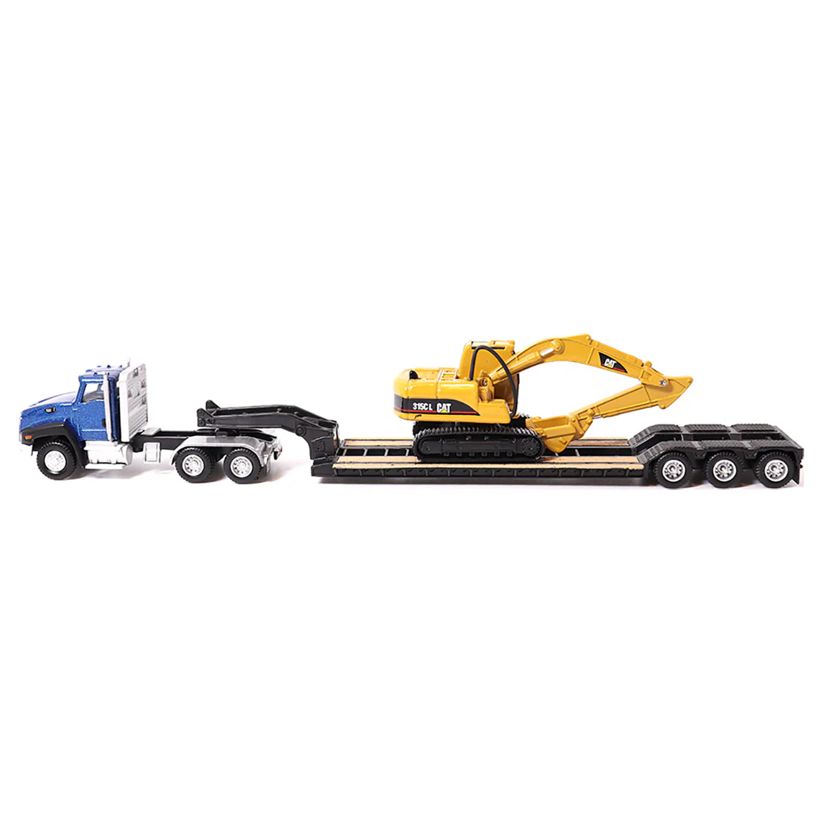 1/87 Caterpillar CT660 Day Cab Semi Truck with Lowboy Trailer & 315C L Hydraulic Excavator by Diecast Masters - Image 2