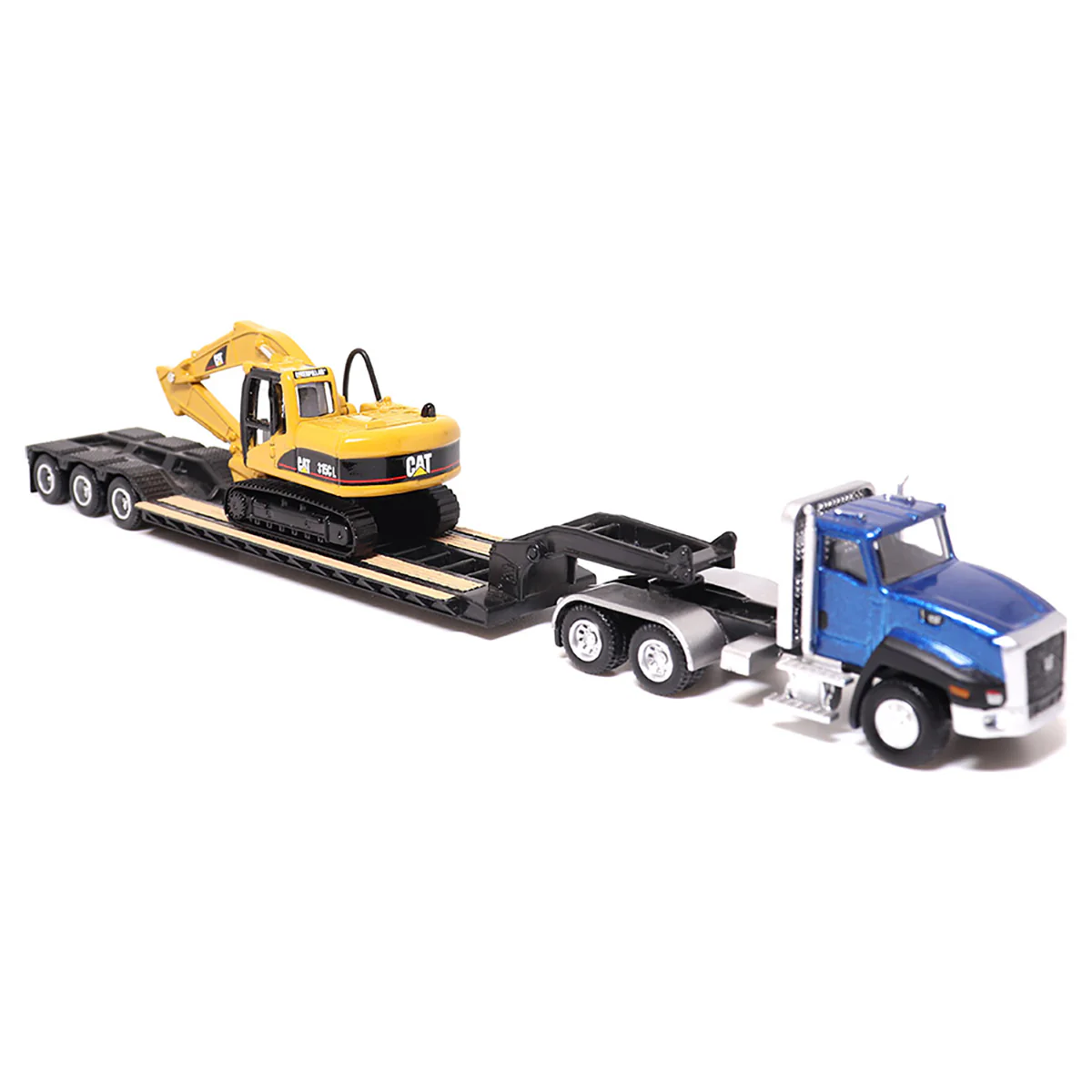 1/87 Caterpillar CT660 Day Cab Semi Truck with Lowboy Trailer & 315C L Hydraulic Excavator by Diecast Masters - Image 3