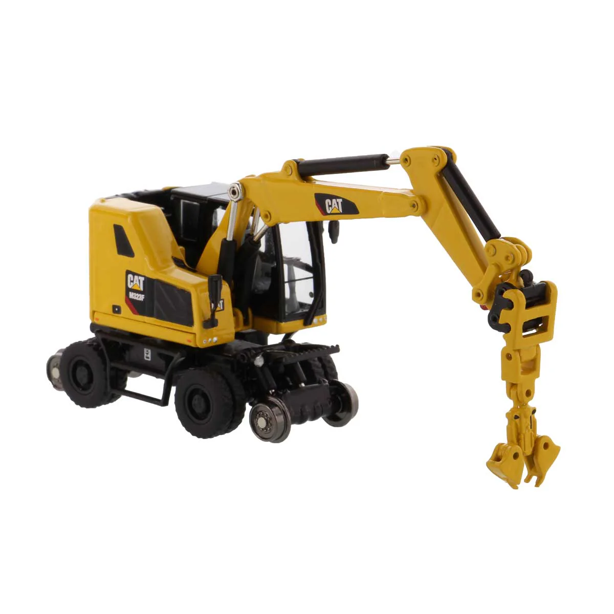 1/87 Caterpillar M323F Railroad Wheeled Excavator by Diecast Masters - Image 5